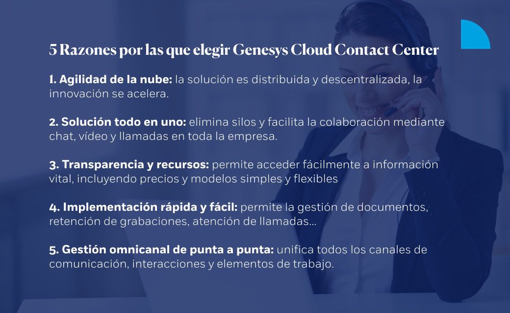 Razones para elegir Genesys Cloud Contact center para tu empresa